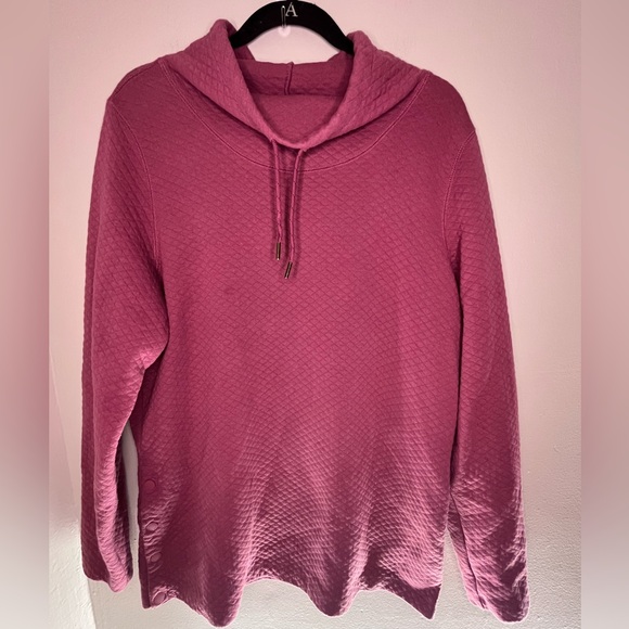 L.L. Bean Tops - L.L Bean Women’s SoftLight Quilted Top Funnelneck Pullover Muted Plum Size Large